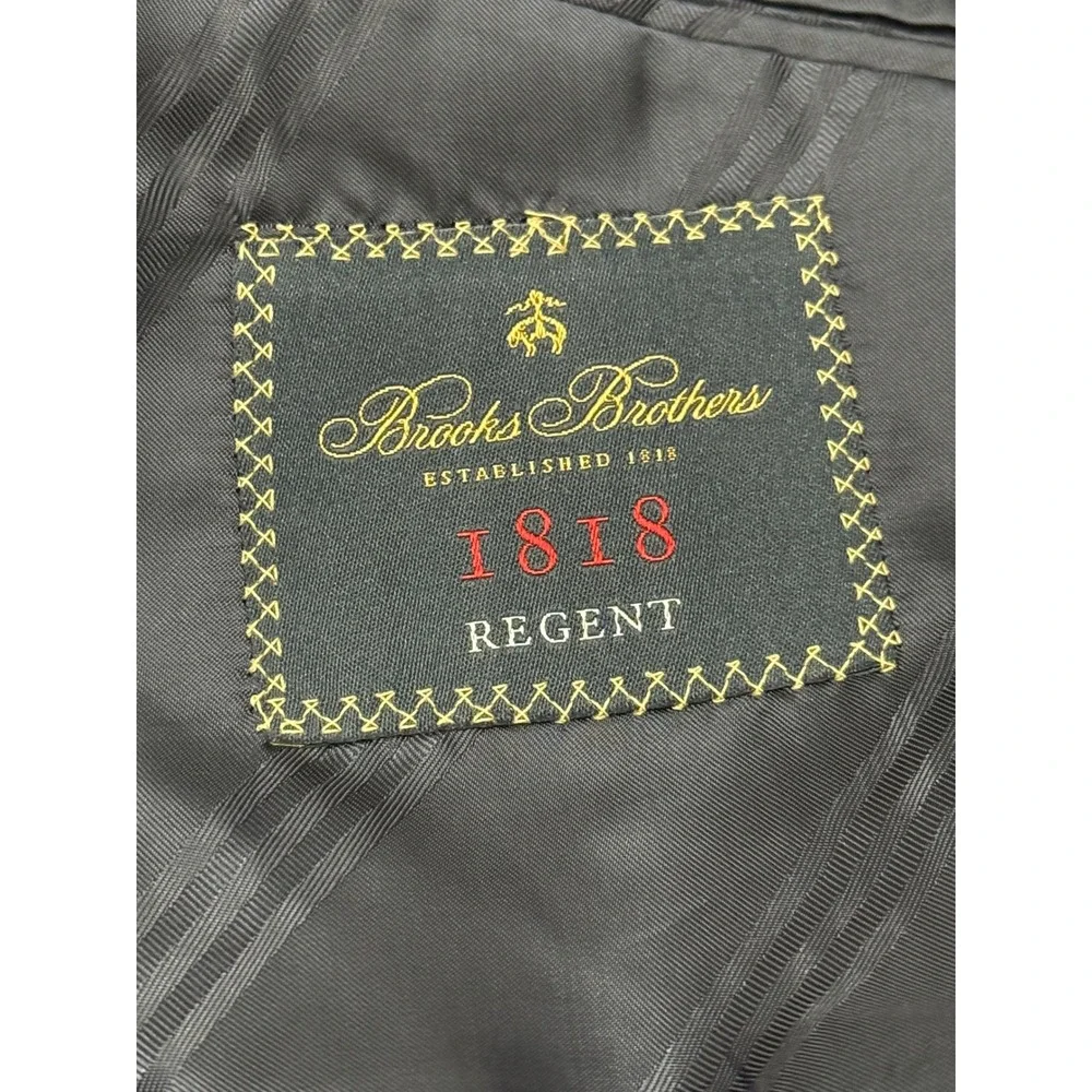 Brooks Brothers 1818 Regent Blazer Navy Wool 41R  Gold Button Sport Coat Mens